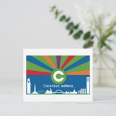 Columbus Indiana Flag Briefkaart (Staand voorkant)