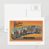 Columbus, Indiana - grote letterscènes Briefkaart (Voorkant / Achterkant)