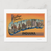 Columbus, Indiana - grote letterscènes Briefkaart (Voorkant)
