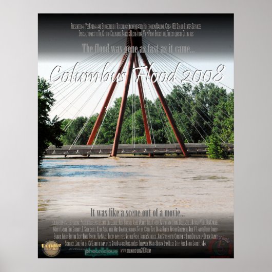 Columbus Indiana overstroming 2008 Poster (Voorkant)