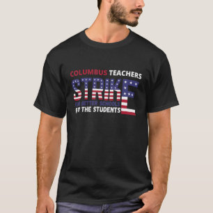 Columbus leraar in staking t-shirt