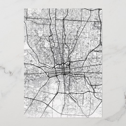 Columbus Love Locator | Bruiloft Bewaar de datum Folie Uitnodiging (Achterkant)