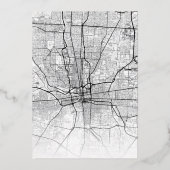 Columbus Love Locator | Stad thema bruiloft Folie Uitnodiging (Achterkant)