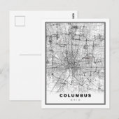 Columbus Map Briefkaart (Voorkant / Achterkant)