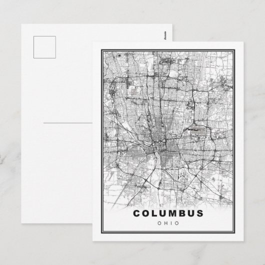 Columbus Map Feestdagenkaart (Voorkant / Achterkant)