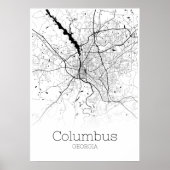 Columbus Map - Georgia - City Map Poster (Voorkant)
