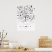 Columbus Map - Ohio - City Map Poster (Keuken)