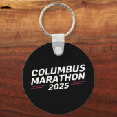 Columbus Marathon 2025 silhouet Sleutelhanger (Achterkant)