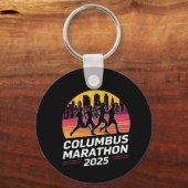 Columbus Marathon 2025 silhouet Sleutelhanger (Voorkant)