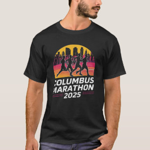 Columbus Marathon 2025 silhouet T-shirt