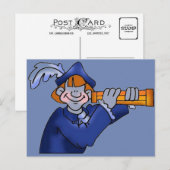 Columbus met spyglass briefkaart (Voorkant / Achterkant)