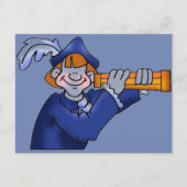 Columbus met spyglass briefkaart (Voorkant)