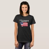 Columbus Montana USA State America Travel Montanan T-shirt (Voorkant volledig)