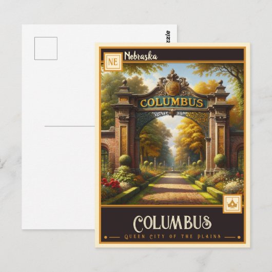 Columbus, Nebraska | Briefkaart (Voorkant / Achterkant)