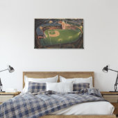 Columbus, OH - Aerial of Red Bird Baseball Canvas Afdruk (Insitu (Slaapkamer))
