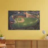 Columbus, OH - Aerial of Red Bird Baseball Canvas Afdruk (Insitu (Woonkamer))