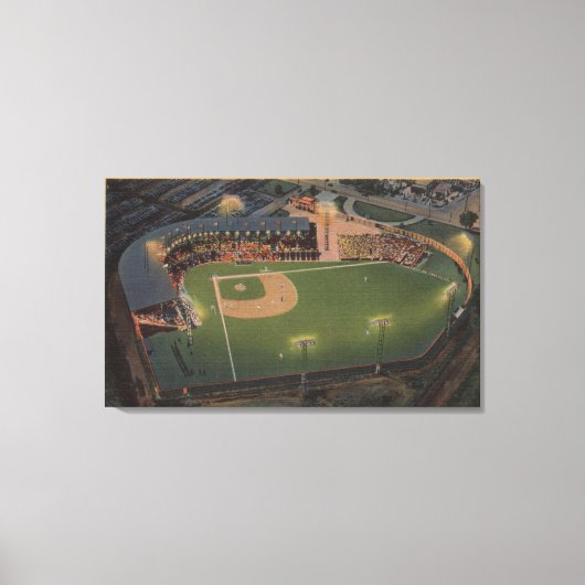 Columbus, OH - Aerial of Red Bird Baseball Canvas Afdruk (Voorkant)