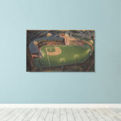 Columbus, OH - Aerial of Red Bird Baseball Canvas Afdruk (Insitu (Houten vloer))