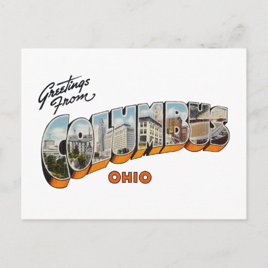 Columbus OH Briefkaart (Voorkant)