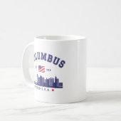 Columbus OH City View Design Koffiemok (Voorkant links)