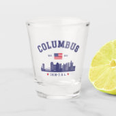 Columbus OH City View Design Shot Glas (Voorkant)