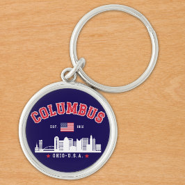 Columbus OH Downtown Silhouette Sleutelhanger