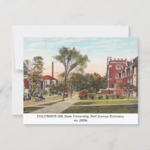 Columbus OH State University vintage jaren 1920 Briefkaart