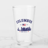 Columbus Ohio Architectural Skyline Glas (Voorkant)