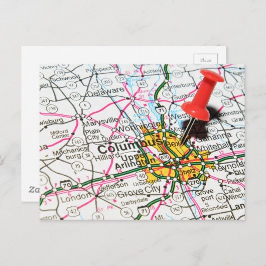 Columbus, Ohio Briefkaart (Voorkant / Achterkant)