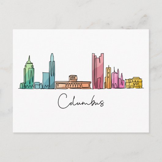 Columbus OHIO Briefkaart (Voorkant)