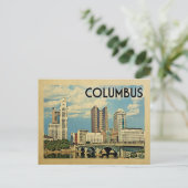 Columbus Ohio Briefkaart Vintage Travel (Staand voorkant)