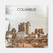 Columbus Ohio City Magneet (Voorkant)