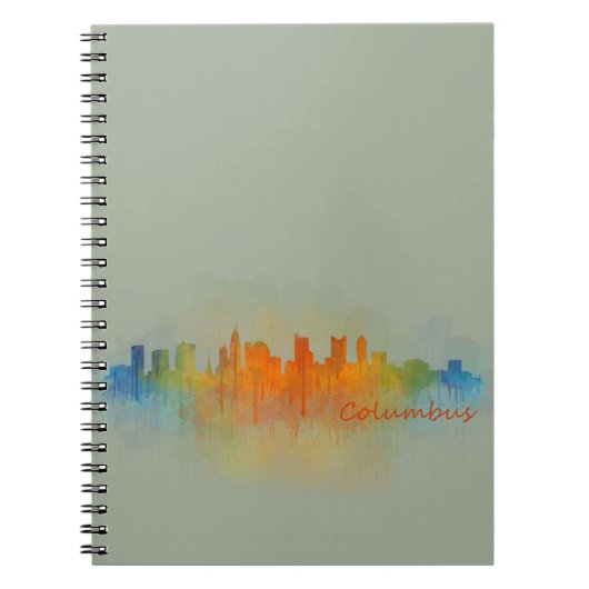 Columbus Ohio, City Skyline, v3 Notitieboek (Voorkant)
