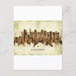 Columbus Ohio Cityscape Uitnodiging Briefkaart