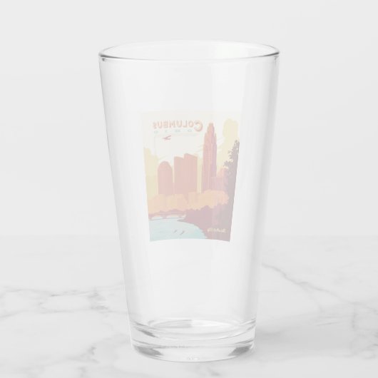 Columbus Ohio | De boogstad Glas (Achterkant)