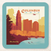 Columbus Ohio | De boogstad Kartonnen Onderzetters (Voorkant)