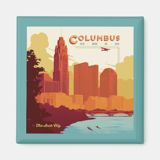 Columbus Ohio | De boogstad Magneet (Voorkant)
