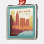 Columbus Ohio | De boogstad Metalen Ornament (Links)