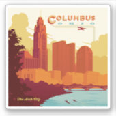 Columbus Ohio | De boogstad Sticker (Voorkant)
