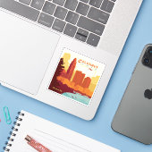 Columbus Ohio | De boogstad Sticker (Laptop met iPhone)