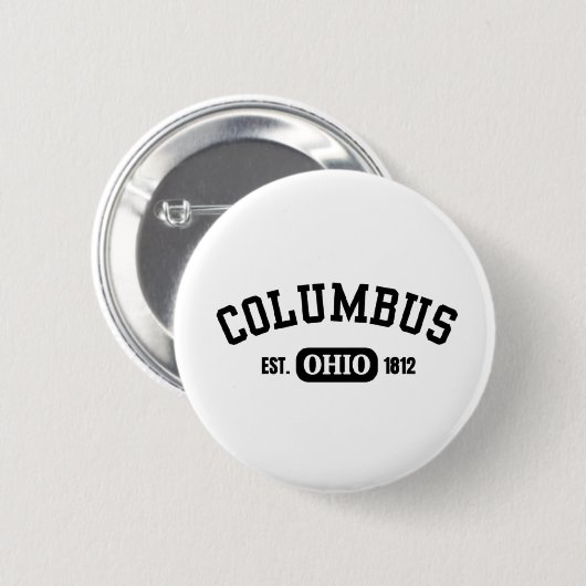 Columbus Ohio est.1812 Ronde Button 5,7 Cm (Voorkant /achterkant)