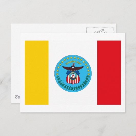Columbus Ohio Flag Briefkaart (Voorkant / Achterkant)