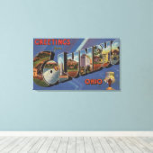 Columbus, Ohio - Grote letterscènes 2 Canvas Afdruk (Insitu (Houten vloer))