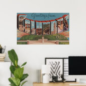 Columbus, Ohio - Grote letterscènes 2 Poster (Thuiskantoor)