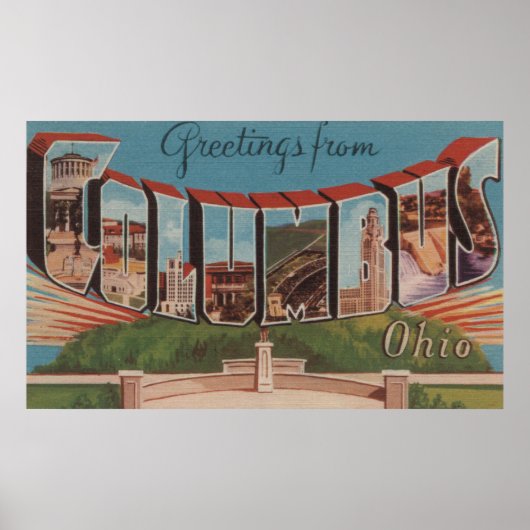 Columbus, Ohio - Grote letterscènes 2 Poster (Voorkant)