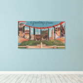 Columbus, Ohio - Grote letterscènes 3 Canvas Afdruk (Insitu (Houten vloer))