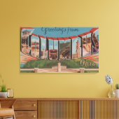 Columbus, Ohio - Grote letterscènes 3 Canvas Afdruk (Insitu (Woonkamer))