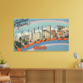 Columbus, Ohio - Grote letterscènes 4 Canvas Afdruk (Insitu (Woonkamer))