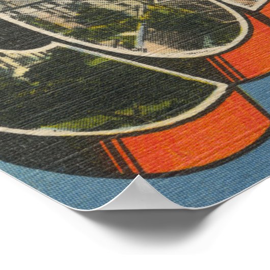 Columbus, Ohio - Grote letterscènes 4 Poster (Hoek)