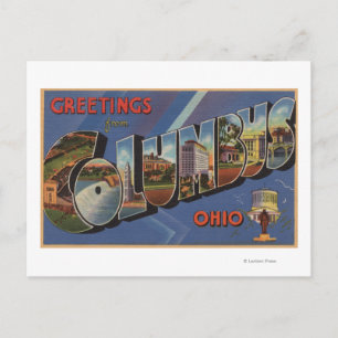 Columbus, Ohio - Grote letterscènes Briefkaart